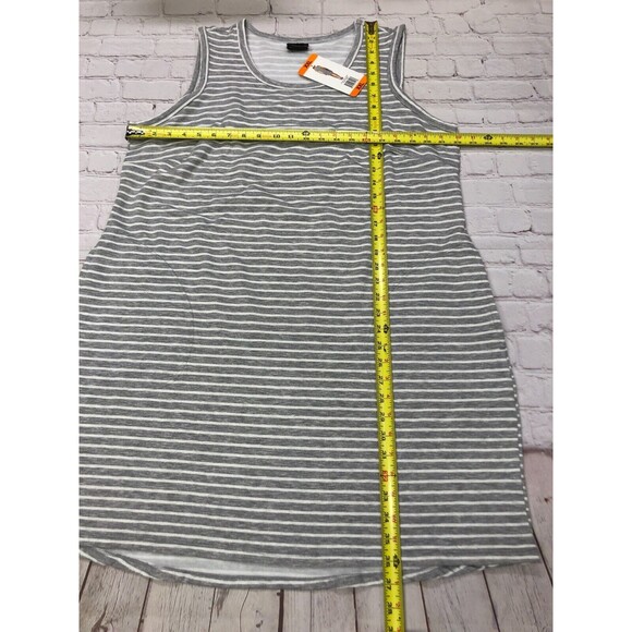 NWT 32 Degree Cool Women Sleeveless Pullover Striped Dress Size XXL Gray B272 -5 - Picture 2 of 15